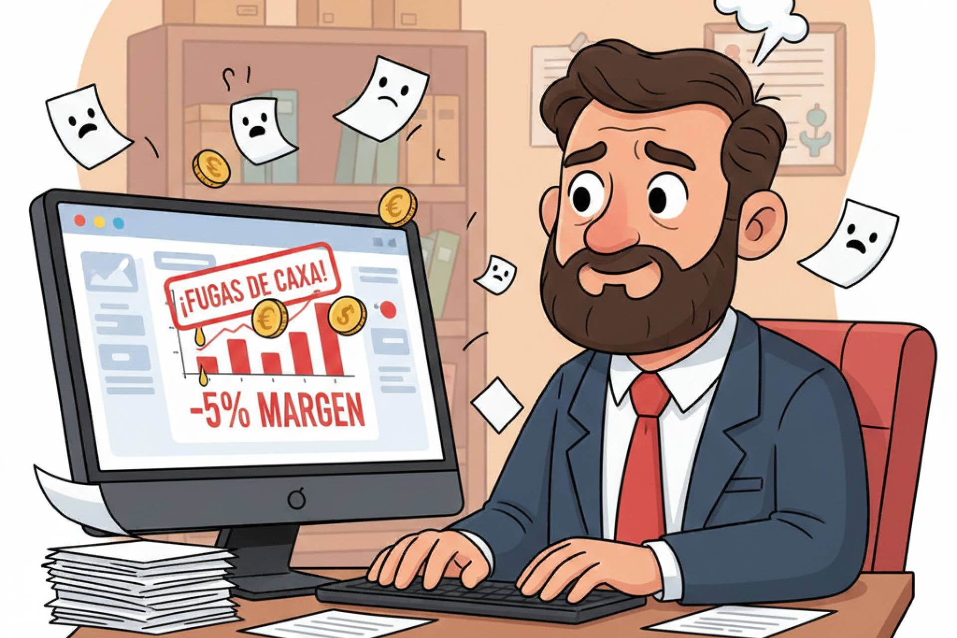 Fugas de caja; las pymes españolas pierden hasta un 5% su margen anual